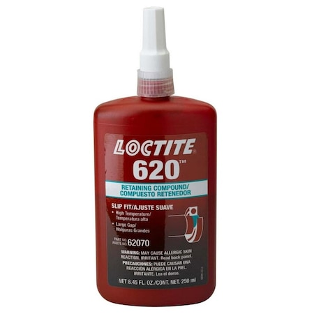 Loctite 620 Retaining Compound, Slip Fit/High Temperature 250 ml Bottle LOC62070